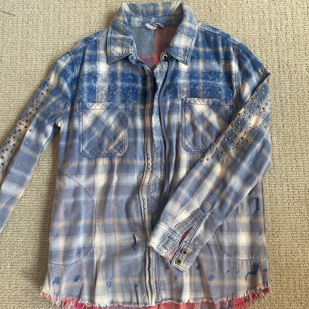 Free people flannel jacket
